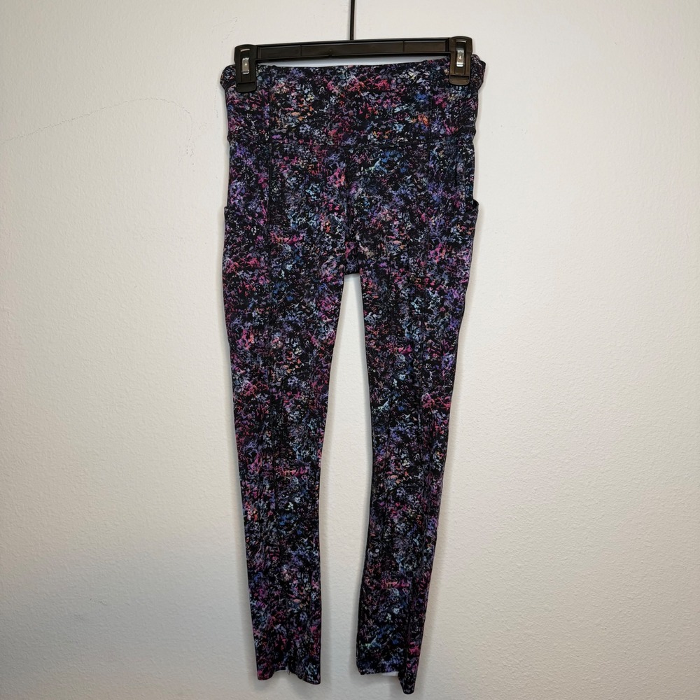 lululemon Base Pace High Rise Leggings Colorful Floral Print Size 4 Activewear